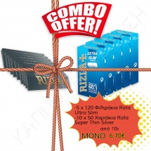 Combo Offer - Φιλτράκια Rizla Ultra Slim & Χαρτάκια Rizla Silver
